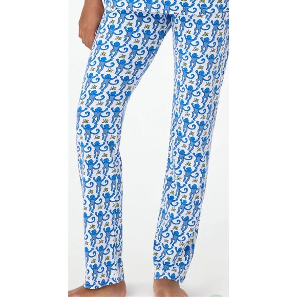 NWOT Roller Rabbit The Original monkey pajama bottoms, XS $78 A39 - Picture 1 of 6